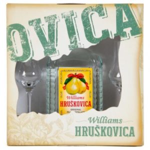 Williams Hruškovica 45% 0,7l Kazeta s 2 pohármi 3