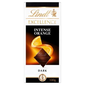 Lindt Excellence Intense Orange horká čokoláda s kúskami mandlí a s pomarančovou šťavou 100 g 9