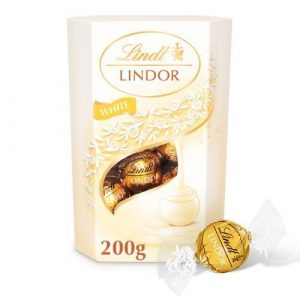 Lindt Lindor pralinky Biela čokoláda 200g 13