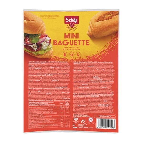 Bagetky Mini Baguette bezgluténové 150g Schär 1