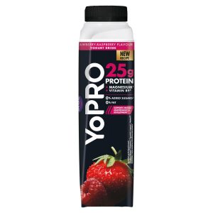 YoPro Protein jogurtový nápoj s príchuťou jahoda-malina 300g Danone 18