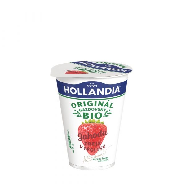 Jogurt BIO Gazdovský jahoda 180g Hollandia 1