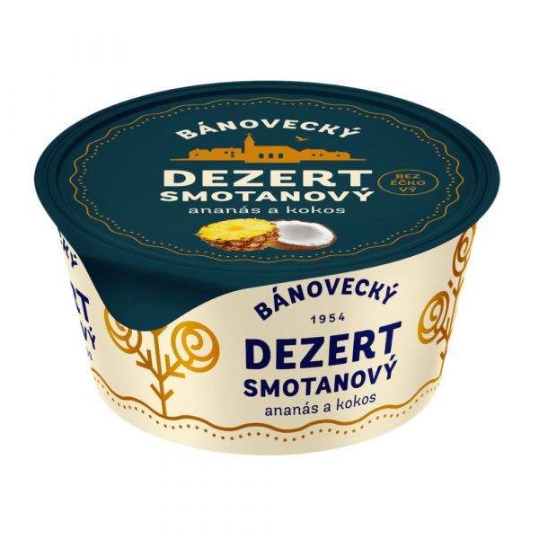Milsy bánovecký dezert smotanový kokos-ananás 135g 1