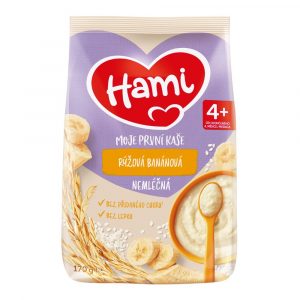Hami Nemliečna kaša ryžová Moja prvá banánová 170g 8 Hami Nemliečna kaša ryžová Moja prvá banánová 170g 8