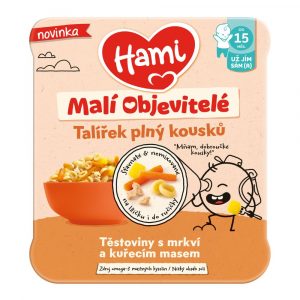 Hami Cestoviny Malí Objavitelia s mrkvou a kuracím mäsom 200g 3 Hami Cestoviny Malí Objavitelia s mrkvou a kuracím mäsom 200g 3